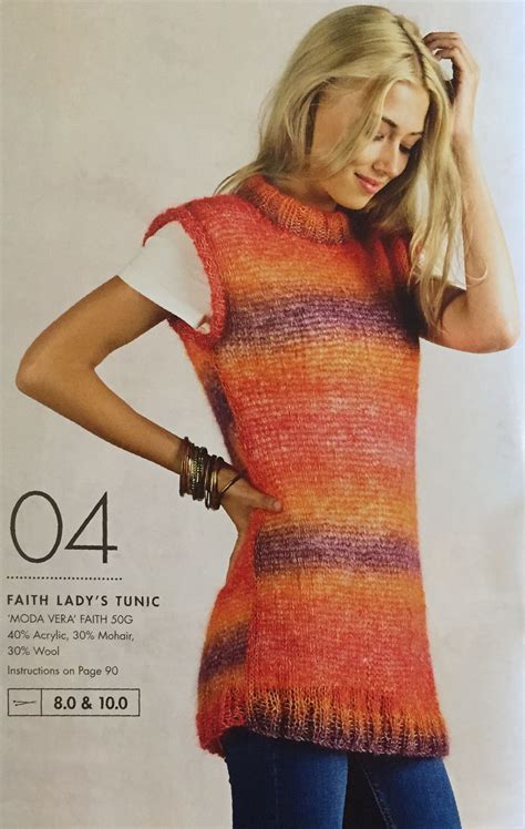 Faith Ladys Tunic Knitted Jumper Spotlight Easy As Yarn Magazine