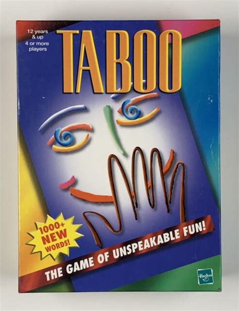 Taboo The Game Of Unspeakable Fun By Hasbro Open Box For Sale Online Ebay