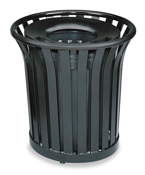 50 Gallon Outdoor Trash Can With Locking Lid For Square Park Large