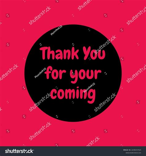 Thank You Your Coming Inspirational Words Stock Illustration 2230157525