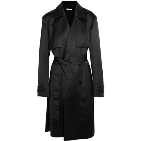 Protagonist Double Breasted Satin Trench Coat £1055 Via Polyvore