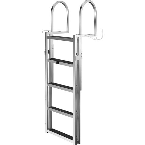 Vevor Retractable Dock Ladder With Rubber Mat Pontoon Boat Ladder 41