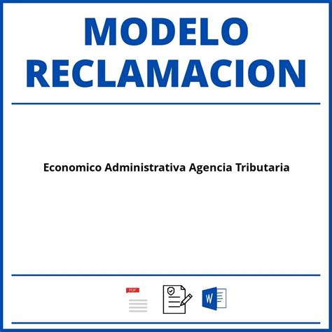 Modelo Reclamacion Economico Administrativa Agencia Tributaria Pdf Word