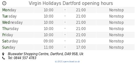 Virgin Holidays Dartford Opening Times Bluewater Shopping Centre