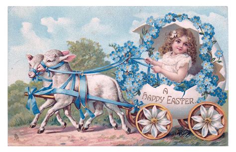 Easter Vintage Girl Card Free Stock Photo Public Domain Pictures