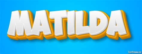 Matilda Text Effect And Logo Design Name