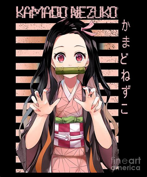 Kamado Nezuko Anime Art Demon Slayer Drawing By Anime Art Pixels