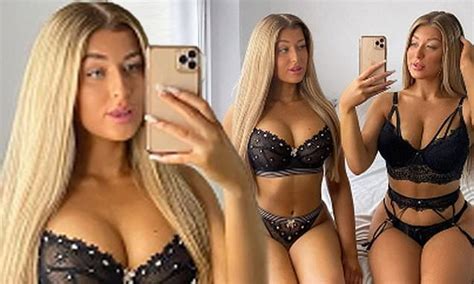 Love Island Twins Jess And Eve Gale Pose In Black Lingerie Daily Mail