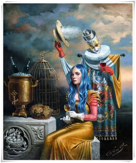 Michael Cheval Surreal Absurdist Hd Print Modern Oil Painting On Canvas