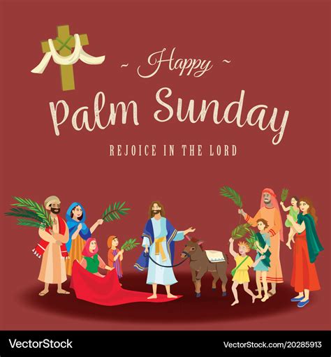 Religion Holiday Palm Sunday Before Easter Vector Image