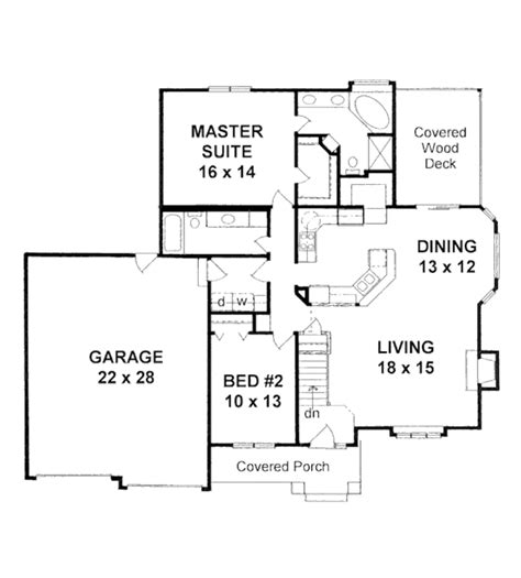 Traditional Style House Plan 2 Beds 2 Baths 1333 Sqft Plan 58 211