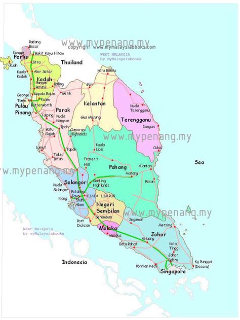 Map Of West Malaysia