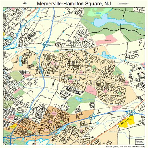 Mercerville Hamilton Square New Jersey Street Map 3445495