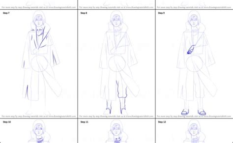 Step By Step How To Draw Itachi Uchiha From Naruto Drawingtutorials101