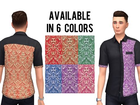 The Sims Resource Tribal Shirt Ea Recolor