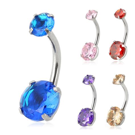 Aliexpress Com Buy Sexy Crystal Navel Piercing Stud Shellhard Punk Stainless Steel Navel Belly