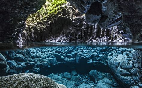 Caves Pool Clear Crystal Water Underwater Jungle Wallpaper