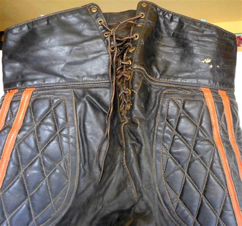 1950s Motorcycle Racing Leather Pants Vintage Motorcycle Leathers Mens