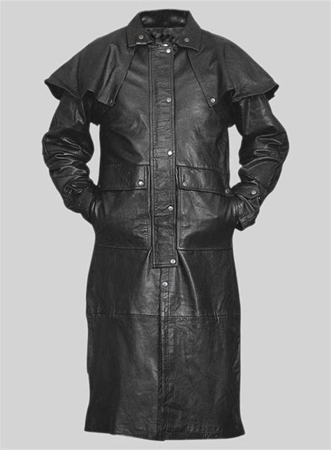 Leather Duster With Cape Leathercult Genuine Custom Leather Products