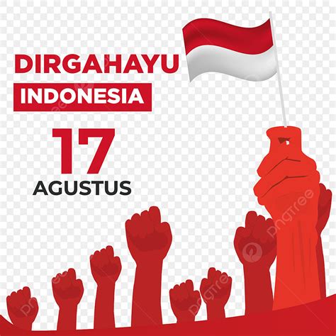 Gambar Dirgahayu Indonesia Hari Kemerdekaan Spanduk Tangan Naik