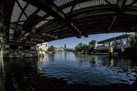A View Of Chicago From Under The Division Street Bridge Photograph By