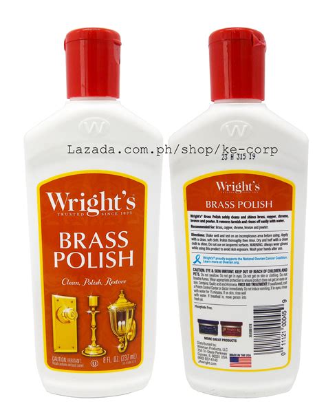 Wrights Brass Polish Clean Polish Restore 8oz 237ml Lazada Ph