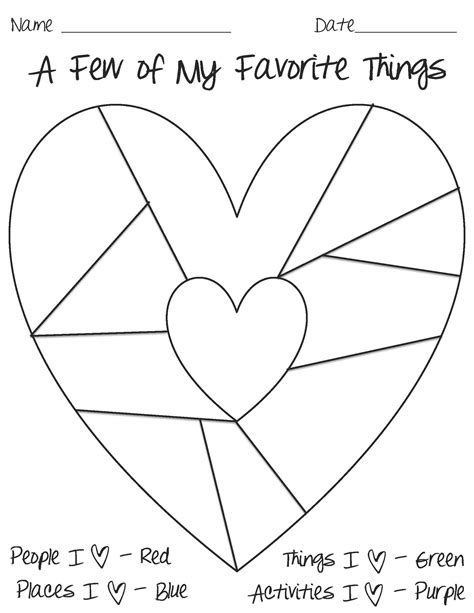 My Heart Map Free Printable
