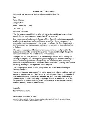 It's important to properly space the layout of the cover letters you send, with space between the heading, the greeting, each paragraph, the closing, and your signature. 27 Printable Sample Education Cover Letter Forms and ...