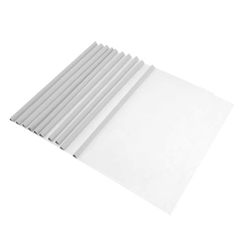Office Plastic Clear Sliding White Bar A4 Size Document File Folder 10