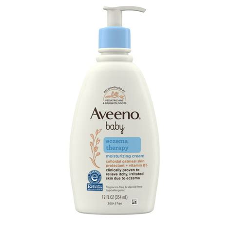 Aveeno Baby Eczema Therapy Moisturizing Cream Natural Oatmeal 12 Fl
