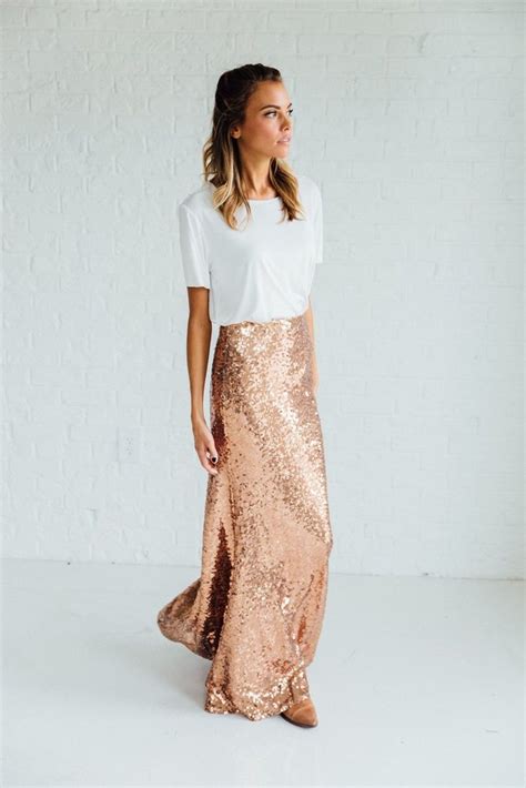 48 Adorable Winter Outfits Ideas With Maxi Skirt Sequin Skirt Outfit