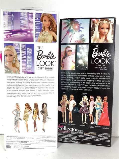 Lot 2 The Barbie Look Doll And Outfit 1 The Barbie Look City Shine