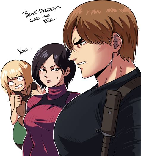 Leon S Kennedy Ashley Graham And Ada Wong Resident Evil And 2 More Drawn By Tinafate