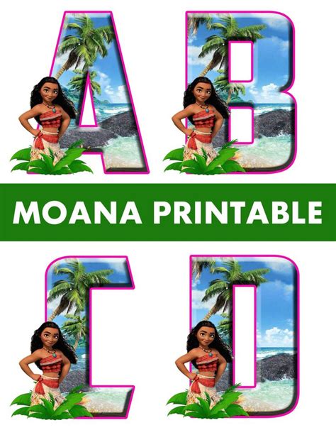Moana Alphabet Letters And Numbers Free Printable In 2022 Letters And