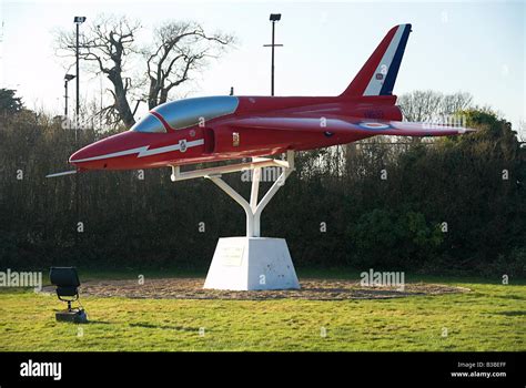 Display Model Of A Folland Gnat Outside The Manufacturers In Hamble
