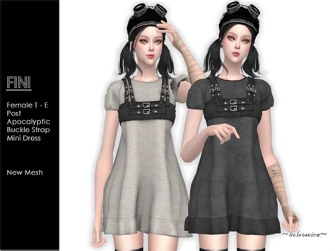 Fini Post Apocalyptic Mini Dress By Helsoseira At Tsr Sims 4 Updates