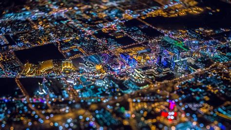Las Vegas Aerial View At Night Wallpaper Backiee