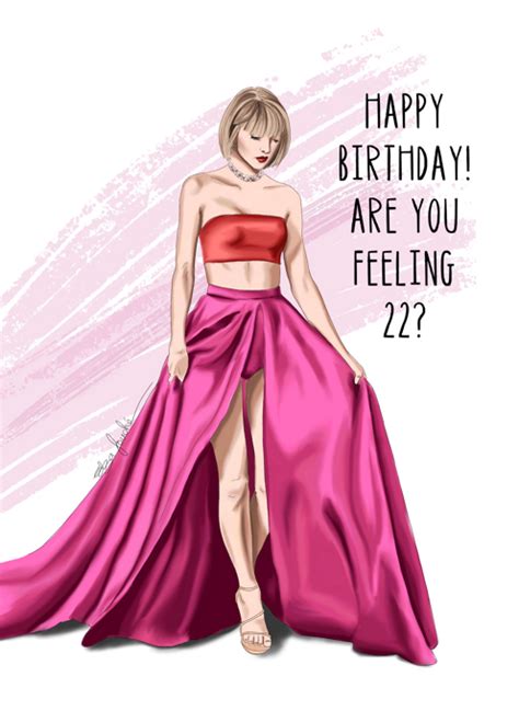 Taylor Swift 22nd Birthday By Elza Fouche Artist Cardly