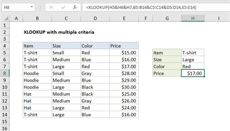 Excel Formula Xlookup With Multiple Criteria Exceljet