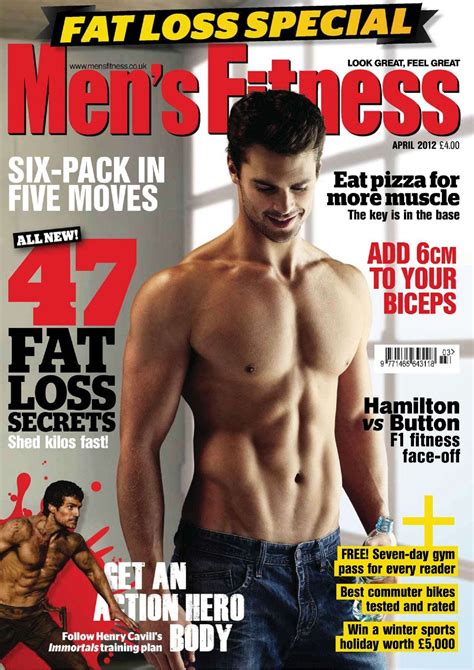 henry cavill on the front cover of the uk men s fitness magazine april