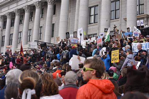 Thousands Gather To Protest Trumps Monumental Mistake At Utah State