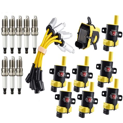 Set Of 8 Ignition Coil Spark Plug Wire Set For Chevy Silverado 1500