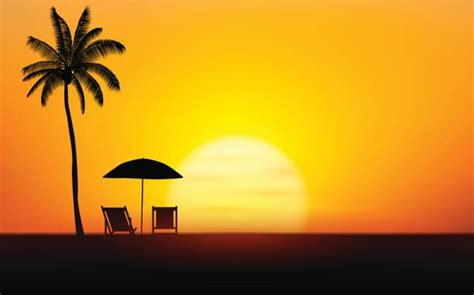 Top 60 Beach Sunset Clip Art Vector Graphics And