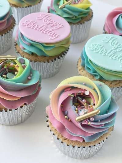 Rainbow Happy Birthday Cupcakes Cupcakes