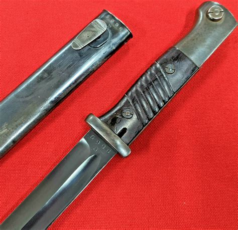 Ww2 German Army K98 Mauser Bayonet And Scabbard Matching Berg And Co 1939