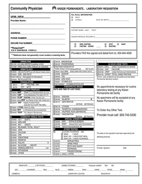 Lab Requisition Form ≡ Fill Out Printable Pdf Forms Online