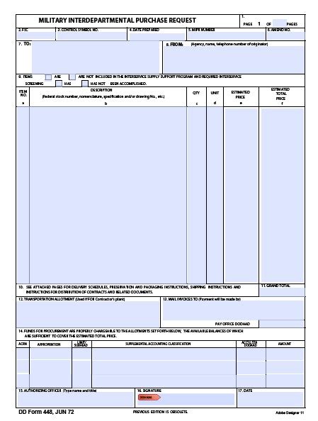 Download Dd 448 Fillable Form