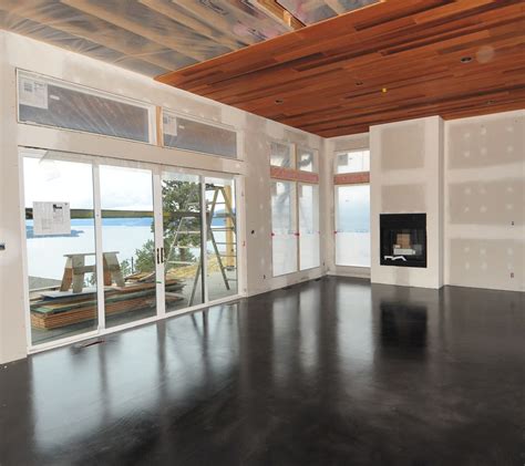 Mode Concrete Black Acid Stained Modern Concrete Floor Created In