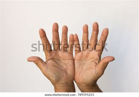 Old Womans Hands Palm Side Putting Stock Photo Edit Now 789595255