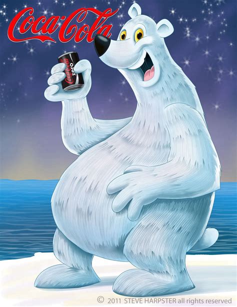 Coke Bear Coca Cola Poster Coca Cola Polar Bear Polar Bear Art Polar